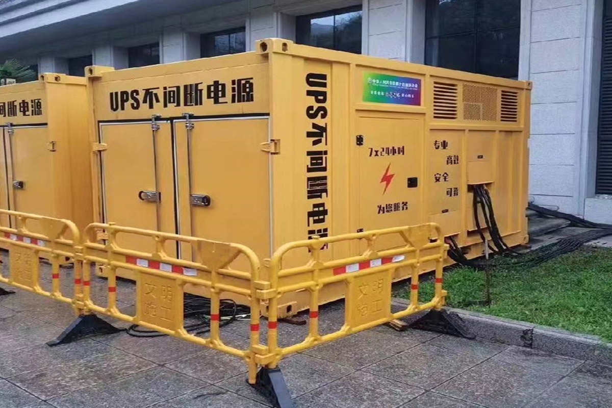 于田发电机租赁施工现场